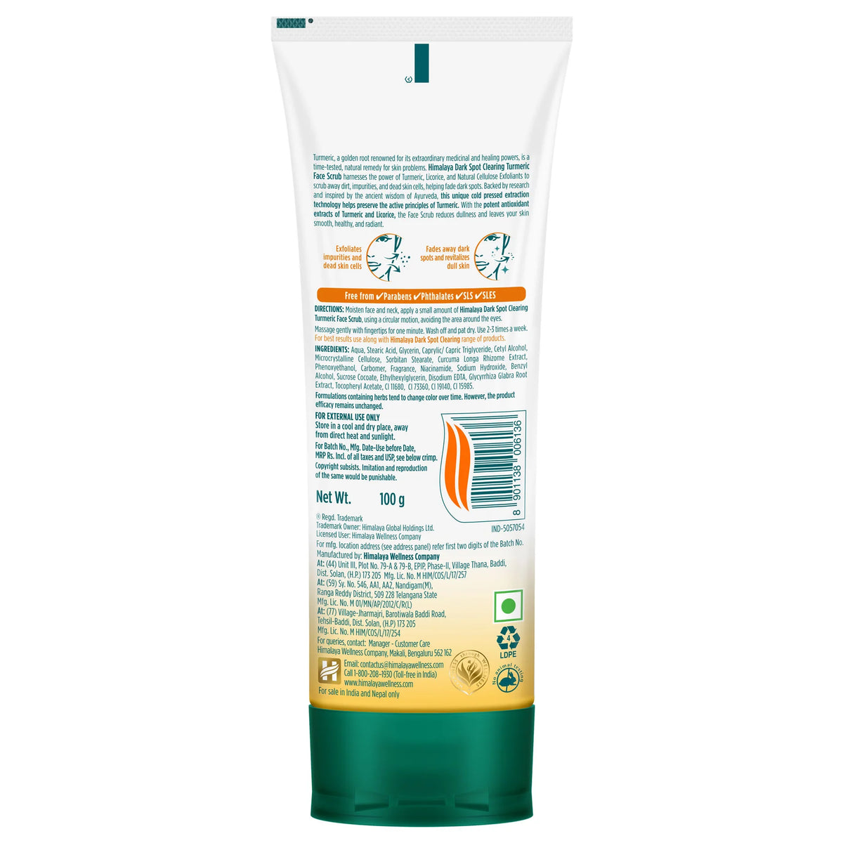Himalaya Dark Spot Clearing Turmeric Face Scrub