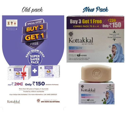 Kottakkal Ayurveda Baby Glow Soap (3+1) -75 Gram