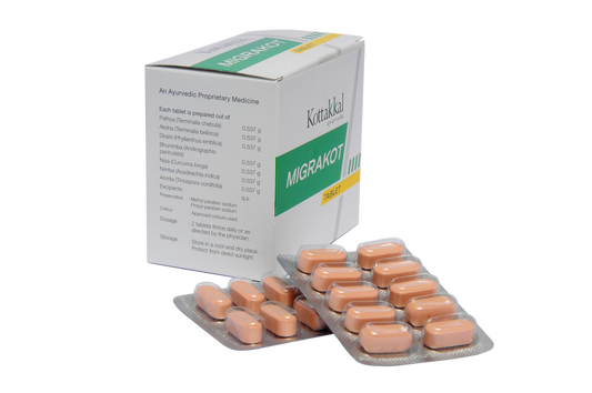 Migrakot Tablet - 100 Tablets, (Pack Of 1)  per strip of 10 Tablets