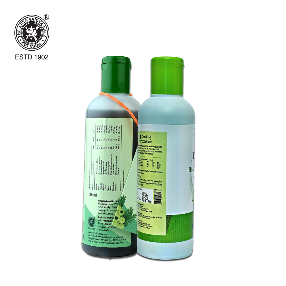 Hair Nourishing Oil & Shampoo - Combo Pack - 150 ml Oil and 100 ml Shampoo