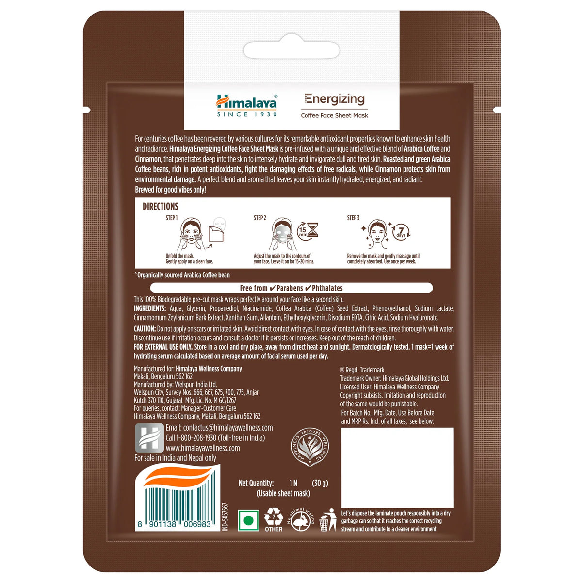 Energizing Coffee Sheet Mask