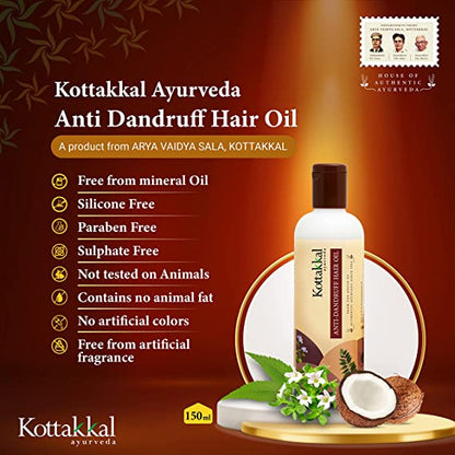 Kottakkal Ayurveda Anti Dandruff Hair Oil - 150 Ml Bottle