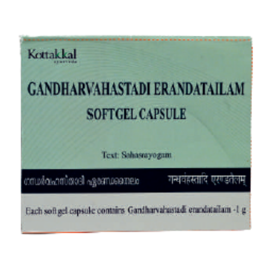 Gandharvahasthadi Eranada Tailam Soft Gel Capsule - 100 Tablets (Pack Of 1)