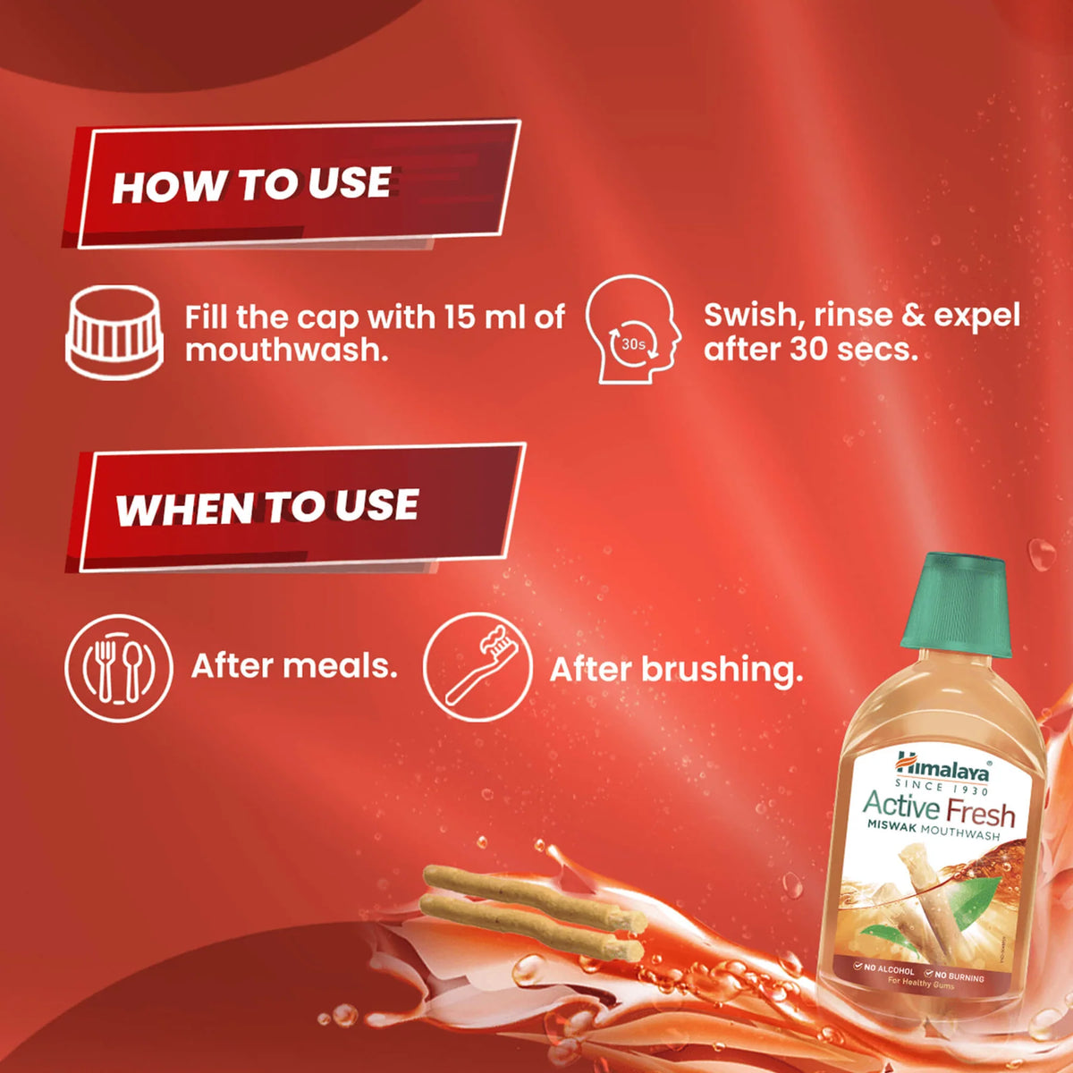 Himalaya Active Fresh Miswak Mouthwash
