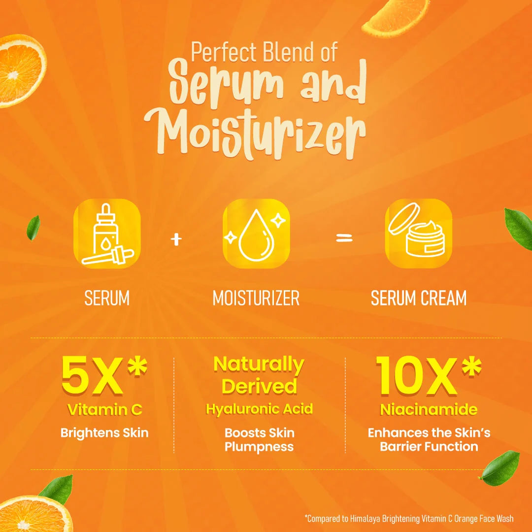 Brightening Vitamin C Orange Face Serum Cream