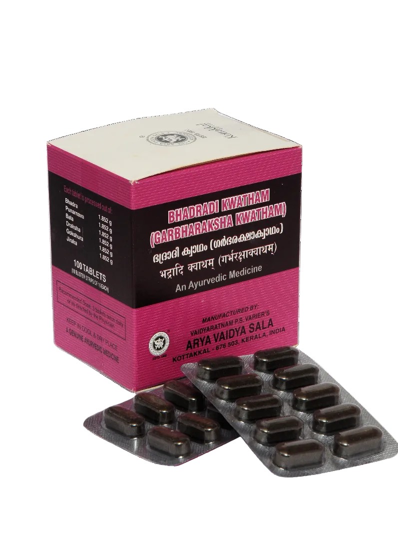 Bhadradi Kwatham (Garbharakshakwatham) Tablet - 100 Tablets (Pack Of 1)