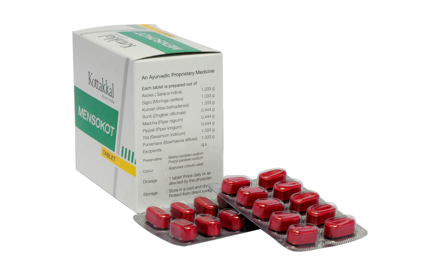 Mensokot Tablet -100 Tablets, (Pack Of 1)  per strip of 10 Tablets