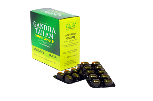 Gandha Tailam Soft Gel Capsule - 100 Tablets, (Pack Of 1)  per strip of 10 Tablets