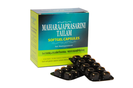 Maharajaprasarani Tailam Soft Gel Capsule - 100 Tablets, (Pack Of 1)  per strip of 10 Tablets