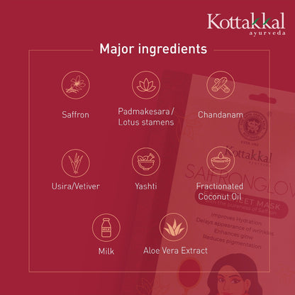 Saffron Glow- Face Sheet Mask - Pack of 1 Sheet