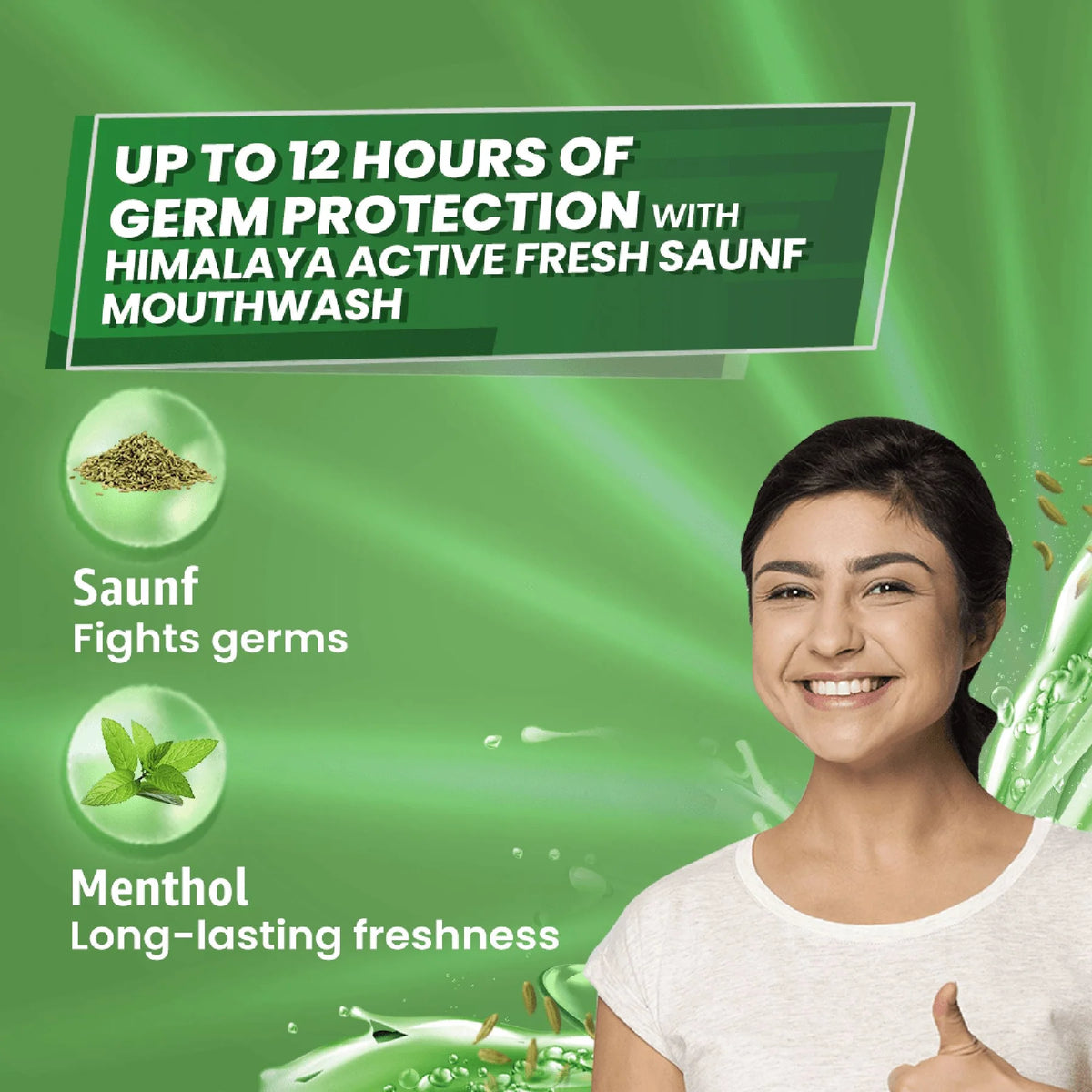 Himalaya Active Fresh Saunf Mouthwash
