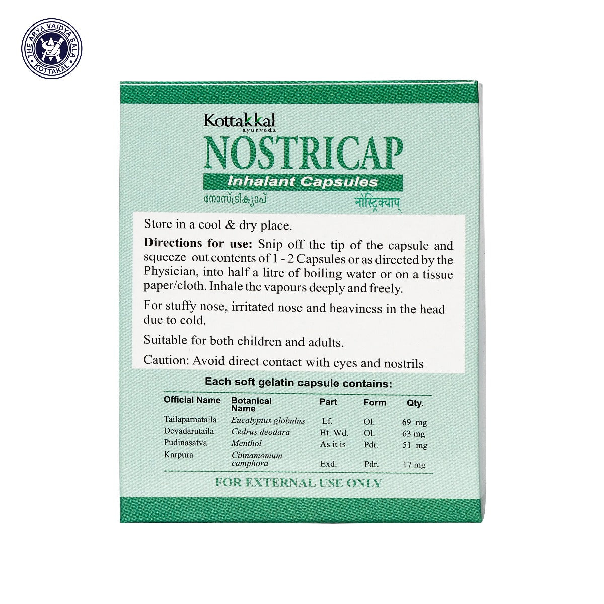 Nostricap - 100 Tablets, (Pack Of 1)  per strip of 10 Tablets